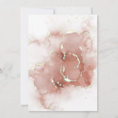 Elegante Boho Terracotta Agaat Goud Kruis Doop Kaart (Achterkant)