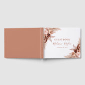 Elegante Boho Terracotta Pampas Grass bruiloft Gastenboek (Volledig)