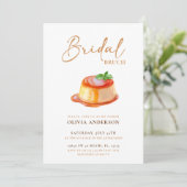 Elegante Boho Verbrande Sinaasappel Bruidsuitnodig Kaart (Staand voorkant)