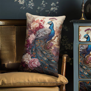 Elegante  Boho Victoriaans Decoupage Peacock Kussen