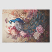 Elegante  Boho Victoriaans Decoupage Peacock Tissuepapier (Voorkant)