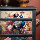 Elegante  Boho Victoriaans Decoupage Peacock Tissuepapier