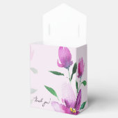 Elegante Boho Violet Bloemen Waterverf Kunst Bedankdoosjes (Geopend)