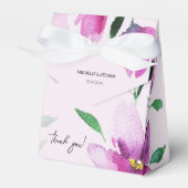 Elegante Boho Violet Bloemen Waterverf Kunst Bedankdoosjes (Voorkant Zijde)