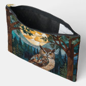 Elegante boho vlek glas uil bos etui (Open)