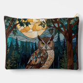 Elegante boho vlek glas uil bos etui (Achterkant)