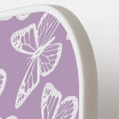 Elegante Boho Vlinder Pastel Paars Voeg Je Naam To Pickleball Paddle (Links Detail)