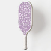 Elegante Boho Vlinder Pastel Paars Voeg Je Naam To Pickleball Paddle (Links)