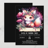 Elegante Boho Vos Verjaardag Kaart (Voorkant / Achterkant)