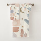 Elegante Boho Waterverf Bloemen Badkamer Handdoek  (Insitu)