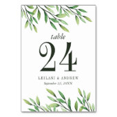 Elegante Boho Waterverf groen bruiloft Kaart (Achterkant)