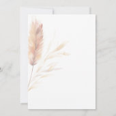 Elegante Boho Waterverf Pampas Herfst Bruiloft Save The Date (Achterkant)