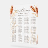 Elegante Boho Waterverf Pampas Herfstbruiloft Acryl Bord (Hoek)