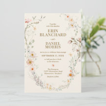 Elegante Boho Waterverf Wilde Bloem Bloemstuk 