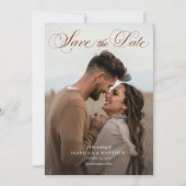 Elegante Boho Waterverf Wilde Bloem Bruiloft Save The Date (Voorkant)
