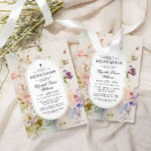 Elegante Boho Waterverf Wildflower Toewijding Kaart