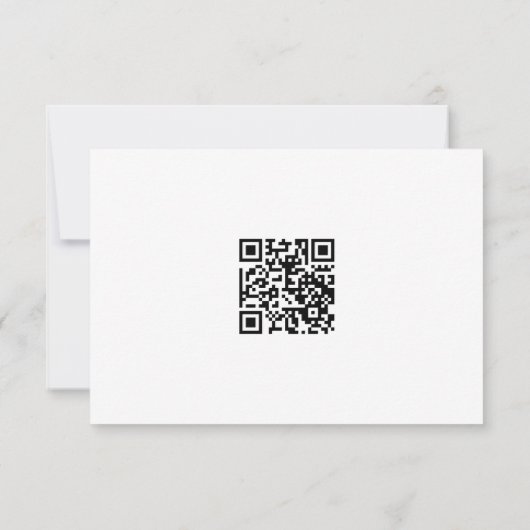 Elegante Boho Wedding QR Code RSVP Response Kaart (Achterkant)