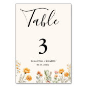 Elegante Boho Weide Ivoor Wilde Bloemen Bruiloft  Kaart (Voorkant)