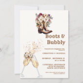 Elegante Boho Westerne Cowboy Engagement Party Kaart (Voorkant)