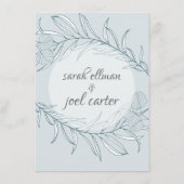 Elegante Boho-wildbloem details bijsluiter kaart (Achterkant)