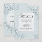 Elegante Boho-wildbloem details bijsluiter kaart (Voorkant / Achterkant)