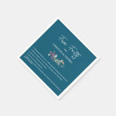 Elegante Boho Wildbloemen Blauwe Leuke Feiten Brui Servet (Hoek)