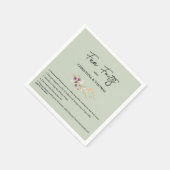 Elegante Boho Wildbloemen Sage Leuke Feiten Bruilo Servet (Hoek)