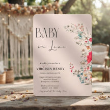 Elegante Boho Wilde Bloem Baby Shower