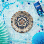 Elegante Boho wilde bloem Bloemen Patroon Keramisc Papieren Bordje (Feest)