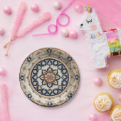 Elegante Boho wilde bloem Bloemen Patroon Keramisc Papieren Bordje (Feest)