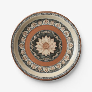 Elegante Boho wilde bloem Bloemen Patroon Keramisc Papieren Bordje