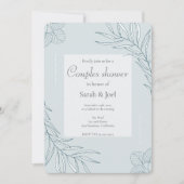 Elegante Boho Wilde Bloem Bruidspaar Borrel Kaart (Voorkant)