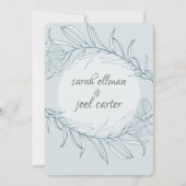 Elegante Boho Wilde Bloem Bruidspaar Bruiloft  Kaart (Achterkant)