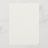 Elegante Boho Wilde Bloem Bruiloft Details Informatiekaartje (Achterkant)