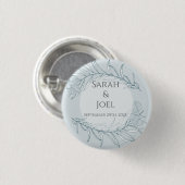 Elegante Boho Wilde Bloem Bruiloft  Ronde Button 3,2 Cm (Voorkant /achterkant)