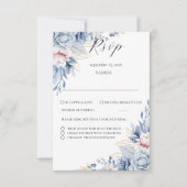 Elegante Boho Wilde Bloem Bruiloft RSVP Kaartje (Voorkant)