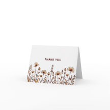 Elegante Boho Wilde Bloem Dank Je Wel
