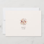 Elegante Boho Wilde Bloemen Bruids Bruiloft Kaart (Achterkant)
