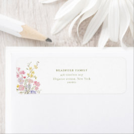 Elegante Boho Wilde Bloemen Bruiloft Etiket