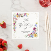Elegante Boho Wilde Bloemen Bruiloft Servet (Insitu)