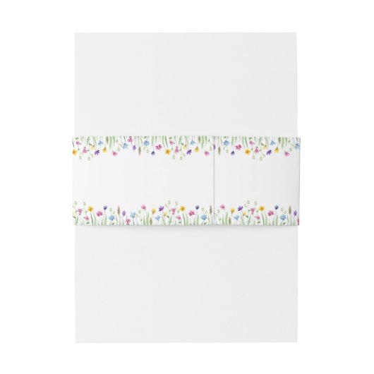 Elegante Boho wilde bloemen bruiloft Uitnodigingen Wikkel (Achterkant Voorbeeld)