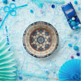 Elegante Boho-wildebloem Bloempatroon Keramische H Papieren Kommen