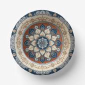 Elegante Boho-wildebloem Bloempatroon Keramische H Papieren Kommen (Voorkant)