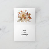 Elegante Boho Wildebloem Waterverf Bloem Kaart (Binnen)