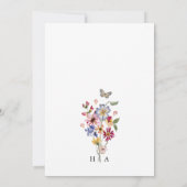 Elegante Boho Wildebloemen Bruiloft Kaart (Achterkant)