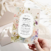 Elegante Boho Wildflower Baby 1e Verjaardag Kaart