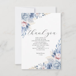 Elegante Boho Wildflower Baby shower Bedankt