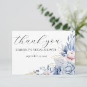 Elegante Boho Wildflower Baby shower Bedankt (Staand voorkant)