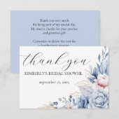 Elegante Boho Wildflower Baby shower Bedankt (Voorkant / Achterkant)