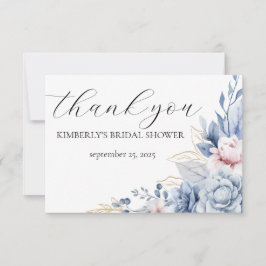 Elegante Boho Wildflower Baby shower Bedankt